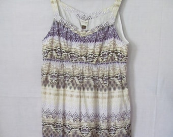 Boho Lavender & Sage Summer Dress Sz XL Womens Dress Summer Dresses Tank Purple Green Dress Plus sz Dress Xl Dress Spaghetti strap dress