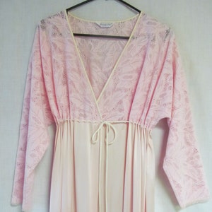 1960s 70s Lingerie Pink Nightgown Full Length Vintage Lingerie Pink ...