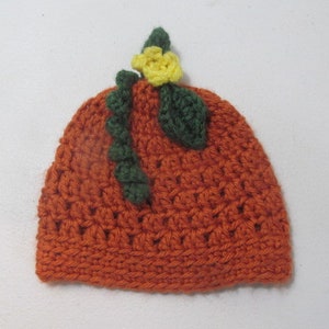 Small Pumpkin Crochet Hat Baby Fall Photo Props for children Halloween Costume Hat for Newborn Baby Crochet Hats Unisex baby Photo Prop Hat