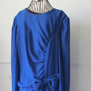 Ruche Dresses Royal Blue Dress sz 12 14 Mother of the Bride Dress Wedding Apparel Cobalt Blue Dress womens Formal Dress