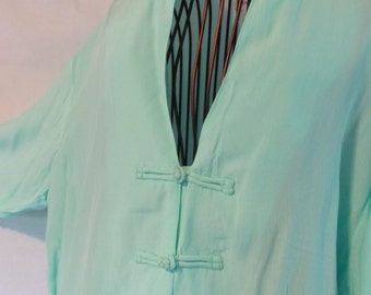 Light Blue Boho Blouse Women Tunic Blouse sz M Lovely Pastel Blue Blouse Oversize Blouse Womens Flowy Tops sz M Blue Blouse Tunics Sz Medium