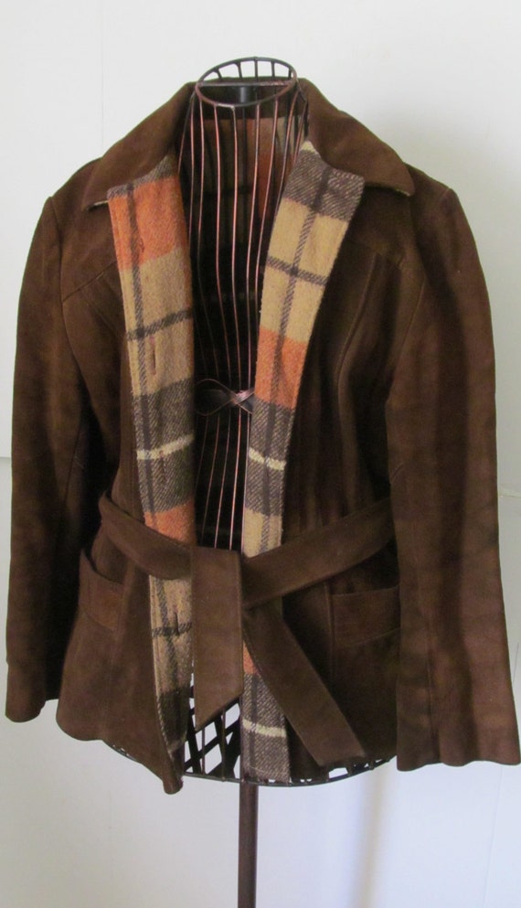 1960s Suede Leather Coat Time Piece Brown Suede Ja