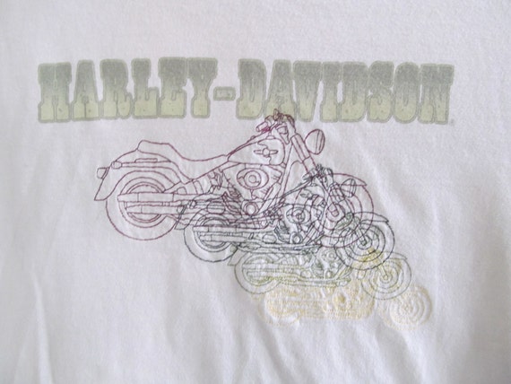 Embroidered Harley Davidson Shirt sz L Long Sleev… - image 2