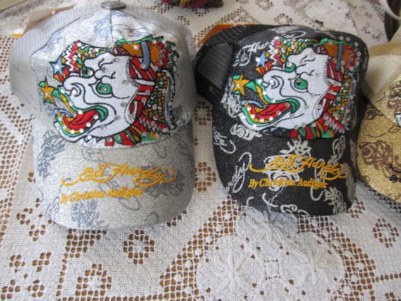 VTG Dragon Tattoo Ed Hardy Trucker Hat Vintage Ed… - image 10