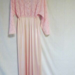 1960s 70s Lingerie Pink Nightgown Full Length Vintage Lingerie Pink ...