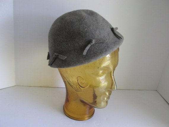 Vintage Grey wool Hat Gray Wool Hat Grey Wool Hat… - image 1