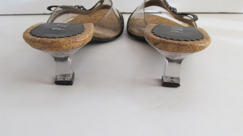 Sz 6.5 Sassy Clear Kitten Heels Sandals Sz 6.5 Pazzo Shoes 90s | Etsy