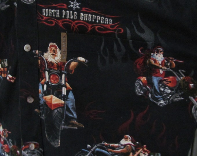 Santa on Motorcycle Shirt Santa on Harley Christmas Shirt Santa North