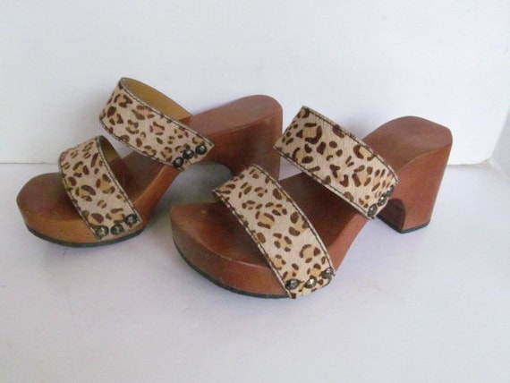 1970s wooden clogs