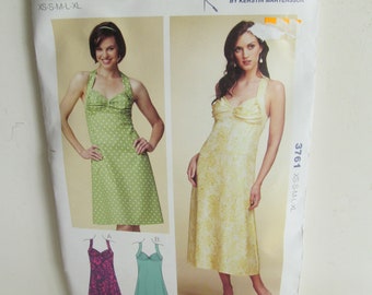 Sun Dress Patterns Kwick Sew Patterns 3761 Summer Dress Patterns Vintage Dress Patterns XS S M L XL Dress Patterns Summer Dress Patterns