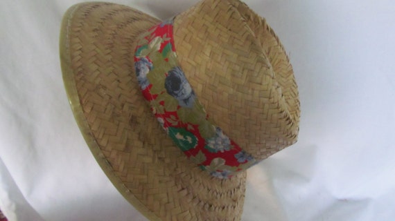 Unisex Summer Hats Straw Hat Fedora Hat Red Flora… - image 4