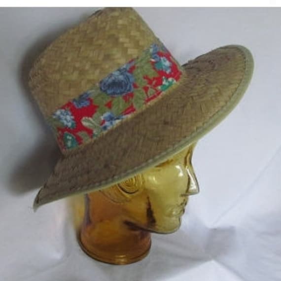 Straw Fedora Hat Barn Wedding Hats Mens Panama St… - image 1