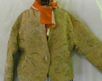 Bohemian Blazer sz M/L Brown Tapestry Boho Blazer Jacket Womens Button Blazer Tapestry Coat Women Fall Blazer Jacket Womens Sz M