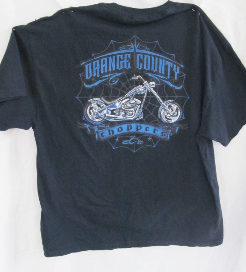 OCC Orange County Choppers T Shirt Custom Motorcycle Shirt Sz XL Bike Shirt Chop Shop Spider 