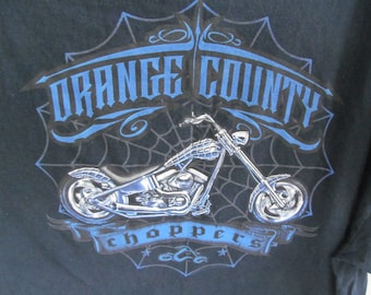 OCC Orange County Choppers T Shirt Custom Motorcycle Shirt sz XL Bike Shirt Chop Shop Spider Web Tattoo custom shirt orange county chopper