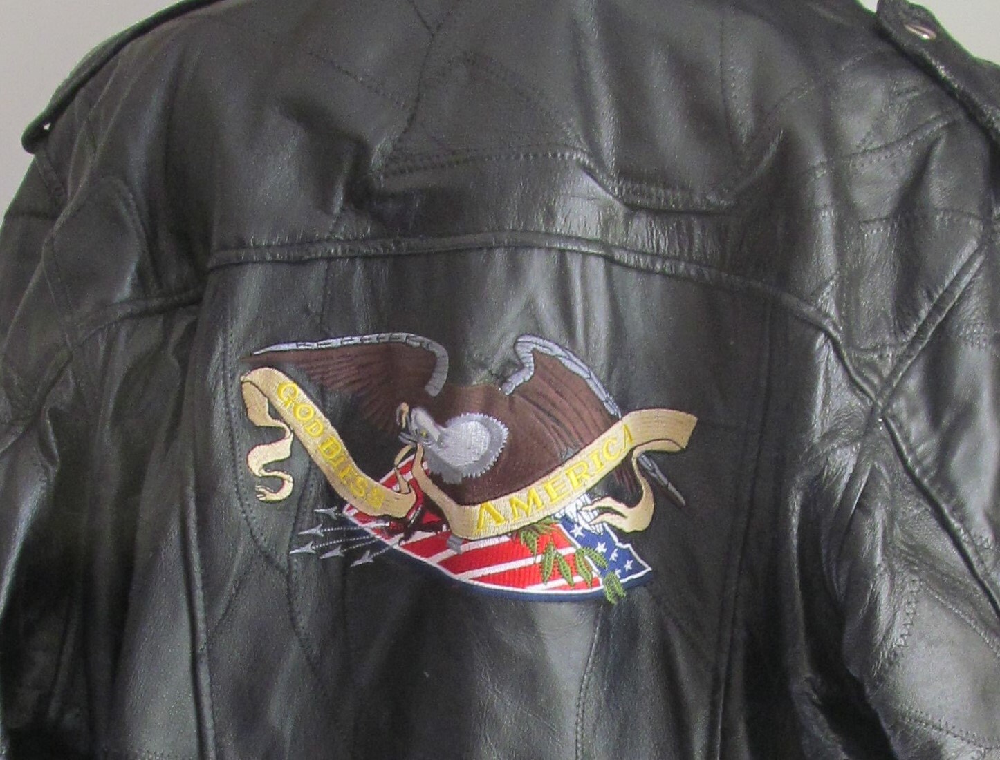 Vintage Black Motorcycle Jacket Sz XL Black Leather Biker - Etsy