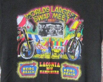 Weirs Beach Harley Shirt 76 Rally Races Loudon NH Classics Motorcycle Harley Davidson T Shirt Worlds Largest Swap Meet Motorcycle Swap meets