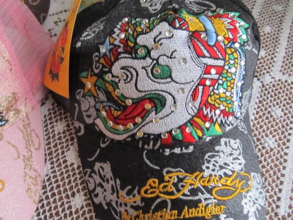 VTG Dragon Tattoo Ed Hardy Trucker Hat Vintage Ed… - image 6