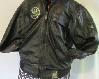 Leather Arctic Cat Jacket Vintage Arctic Cat Leather Jacket Men Sz S Snowmobile Jacket Rare 1980s Arctic Cat Coat Artco LEATHER PATCHES