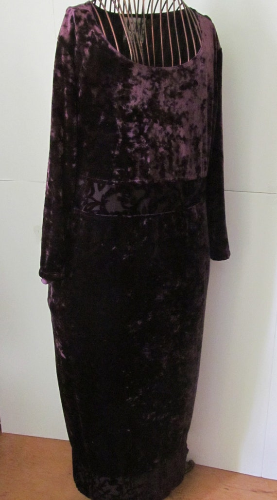 Velvet Dress Beautiful Bohemian Maxi Dress Purple… - image 2