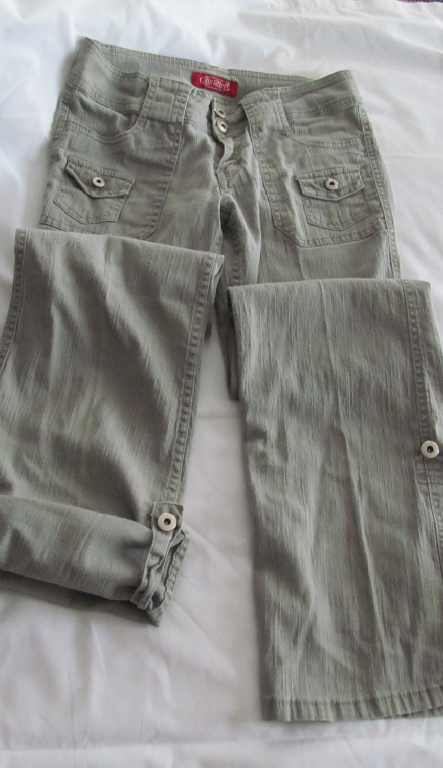 sage green capris