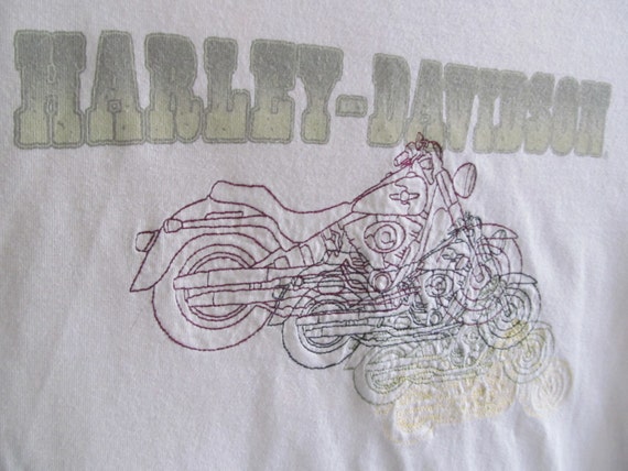 Embroidered Harley Davidson Shirt sz L Long Sleev… - image 5