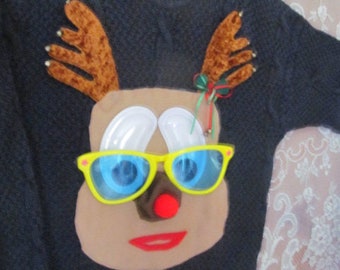 Vintage Timberland Ugly Christmas Sweater Oversized Sweater Christmas Rudolph Christmas Sweater reindeer Ugly Christmas Sweater Sz L XL 2X Etsy