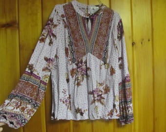 Maurices Boho Top sz L Flowy tops Bohemian shirts sz Large Long sleeve tops fall