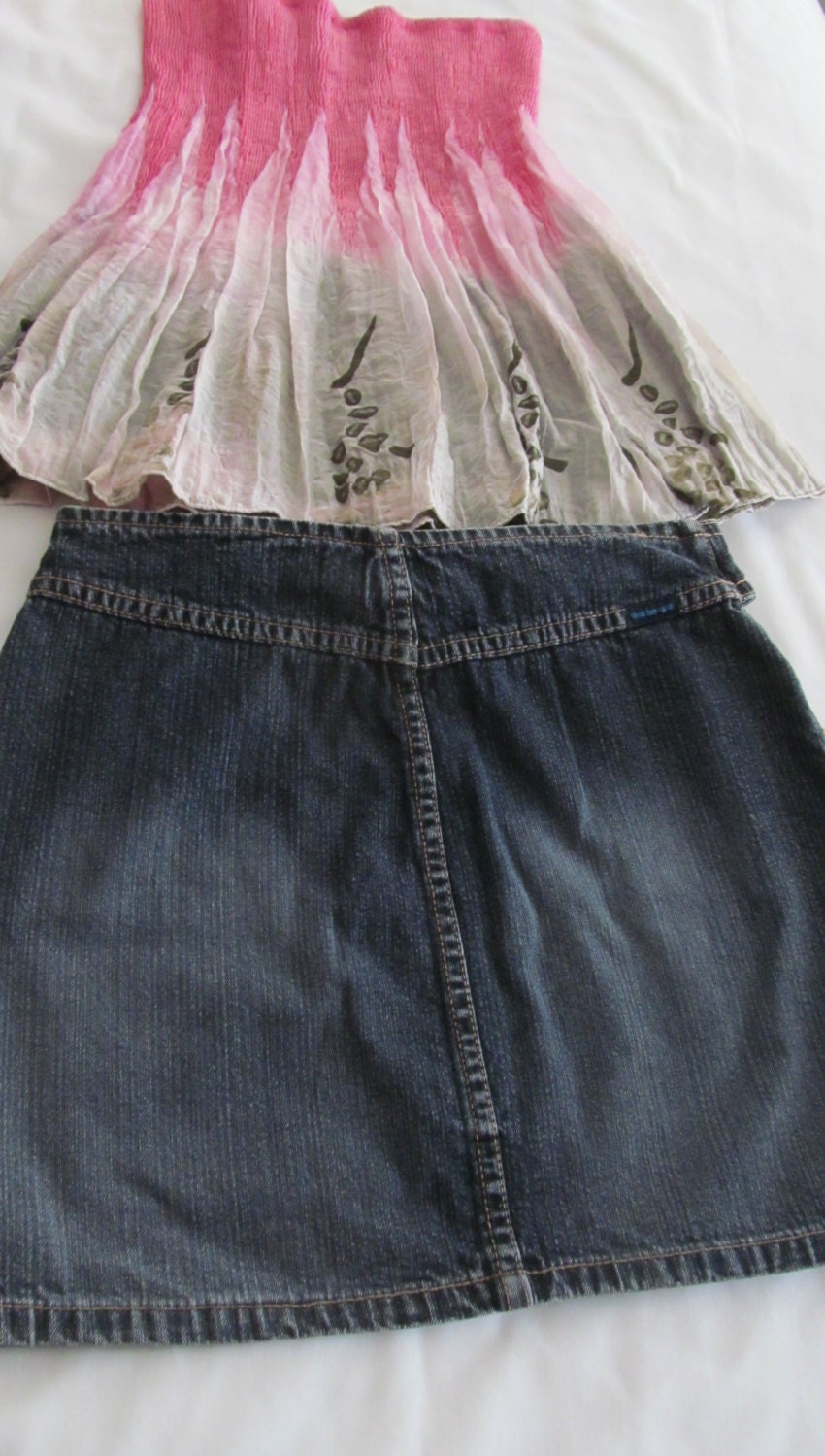 Weathervane Short Jean Skirt Sz 1 Denim Skirt Petite Sz | Etsy