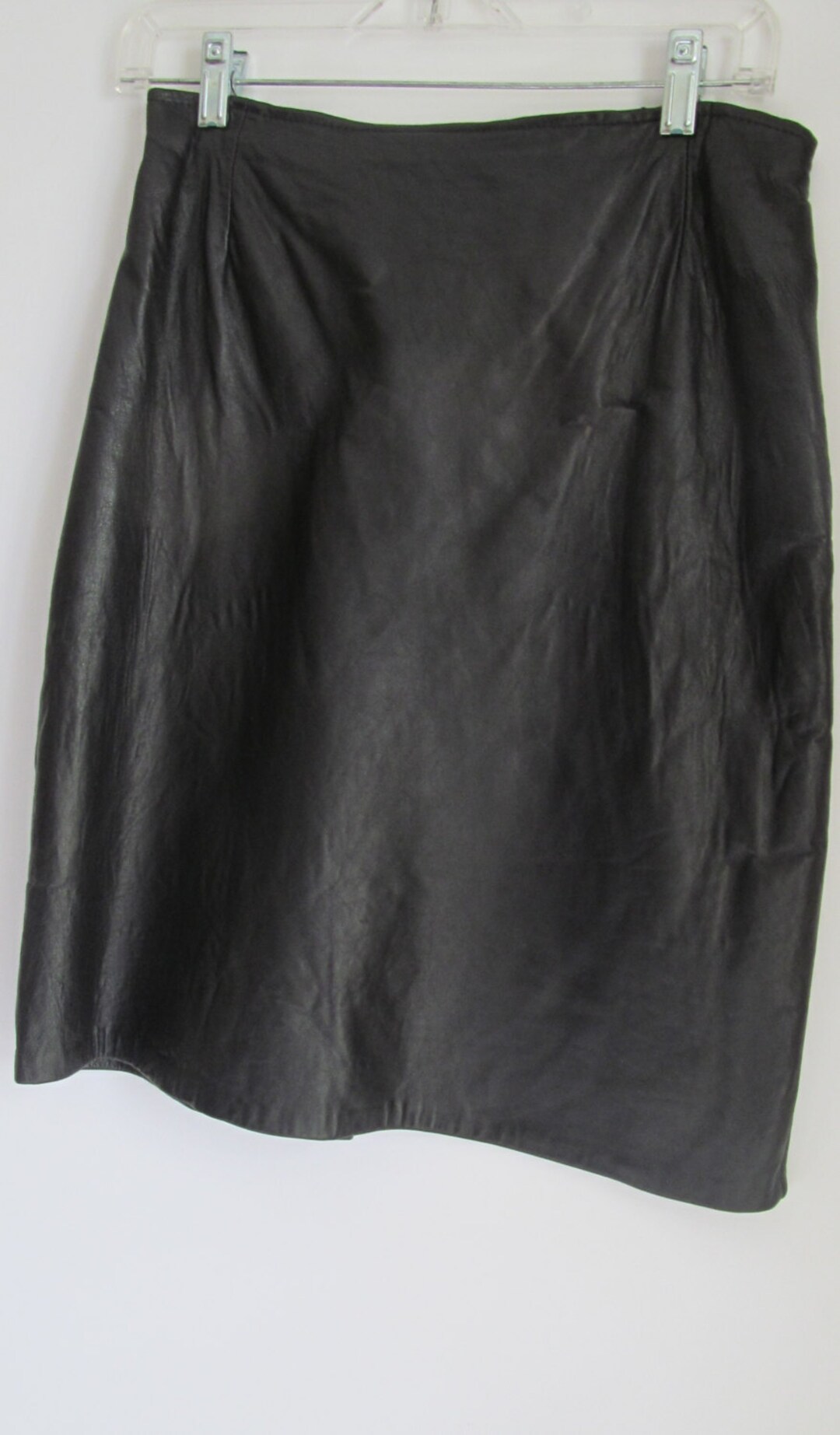 Adorable Short Black Leather Skirt Sz 10 Biker Chick Clothing - Etsy