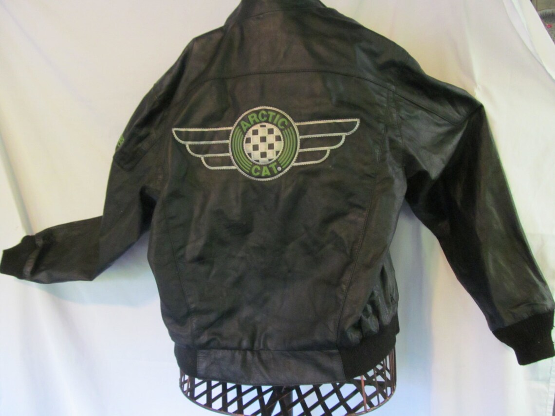 Vintage Arctic Cat Jacket Arctic Cat Leather Jacket Men Sz Small