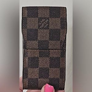 Louis Vuitton Damier Ebene Pouch LV Damier Pattern LV Damier Cigarette Case