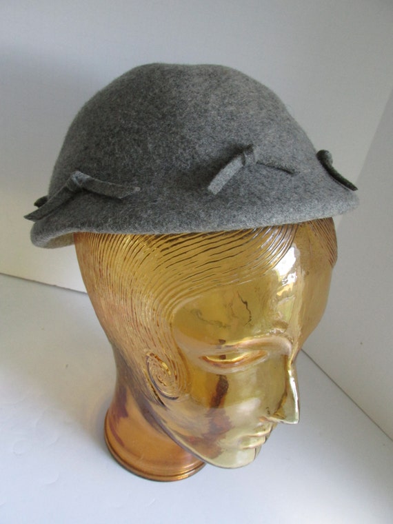 Vintage Grey wool Hat Gray Wool Hat Grey Wool Hat… - image 3