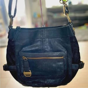 Bolso Hobo Tignanello de Cuero Negro Bolso Bandolera Negro Monederos de Cuero Negro Bolsos de Piel Suave