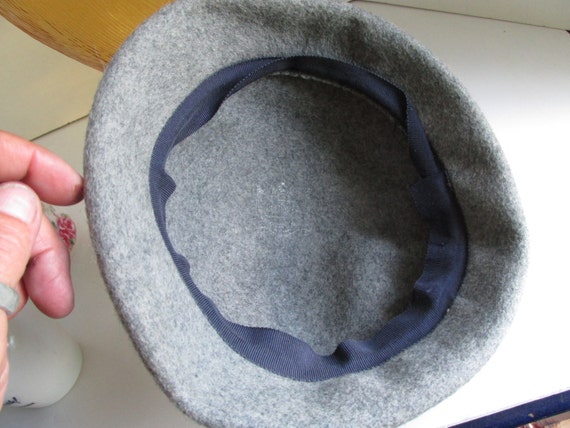 Vintage Grey wool Hat Gray Wool Hat Grey Wool Hat… - image 4