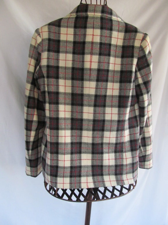 Womens Plaid Jacket Flannel Plaid School Girl  Ta… - image 4