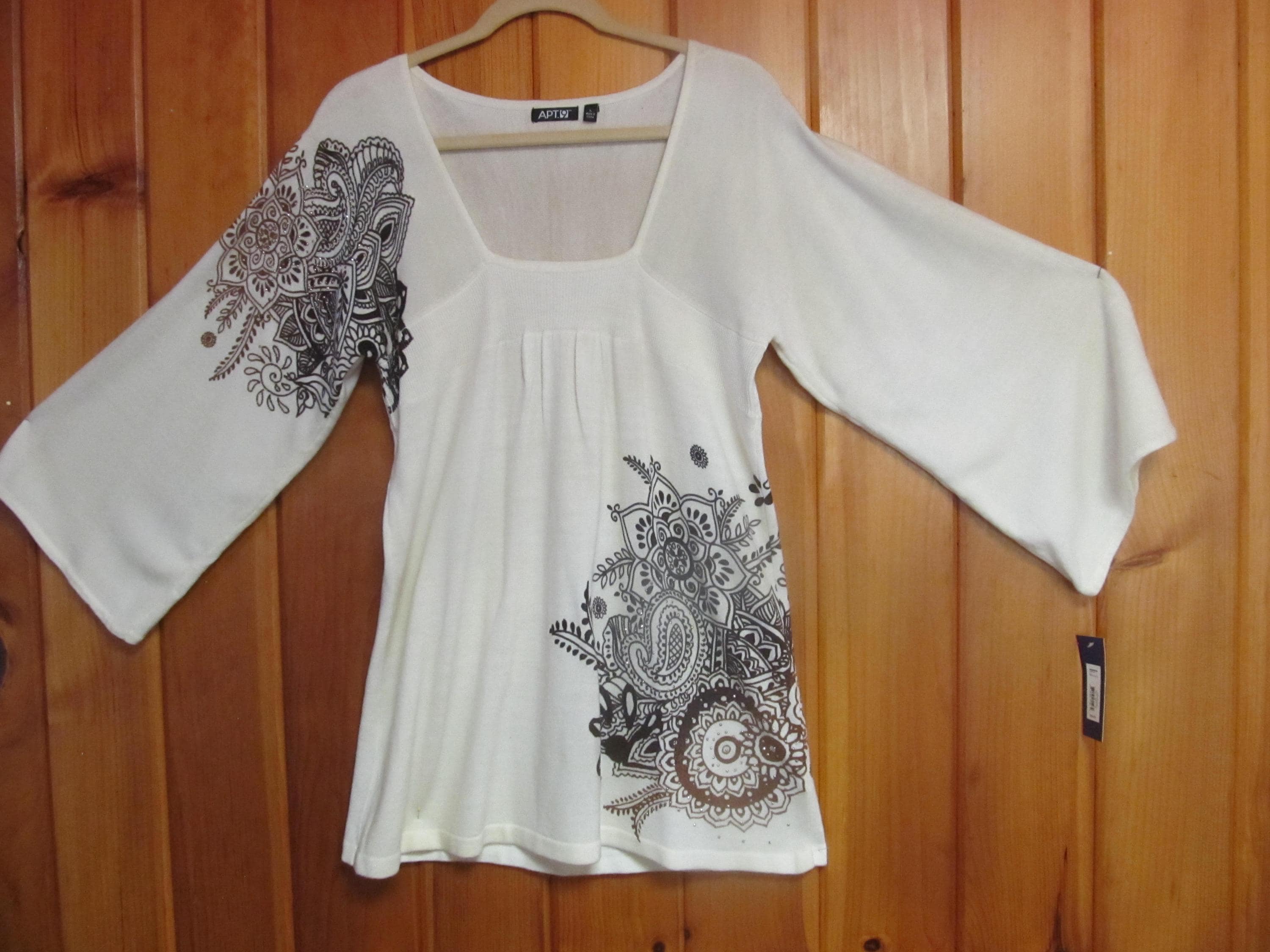 Vtg NWT Apt 9 Boho Sweater Sz L Womens Clothing Adult Size Large 