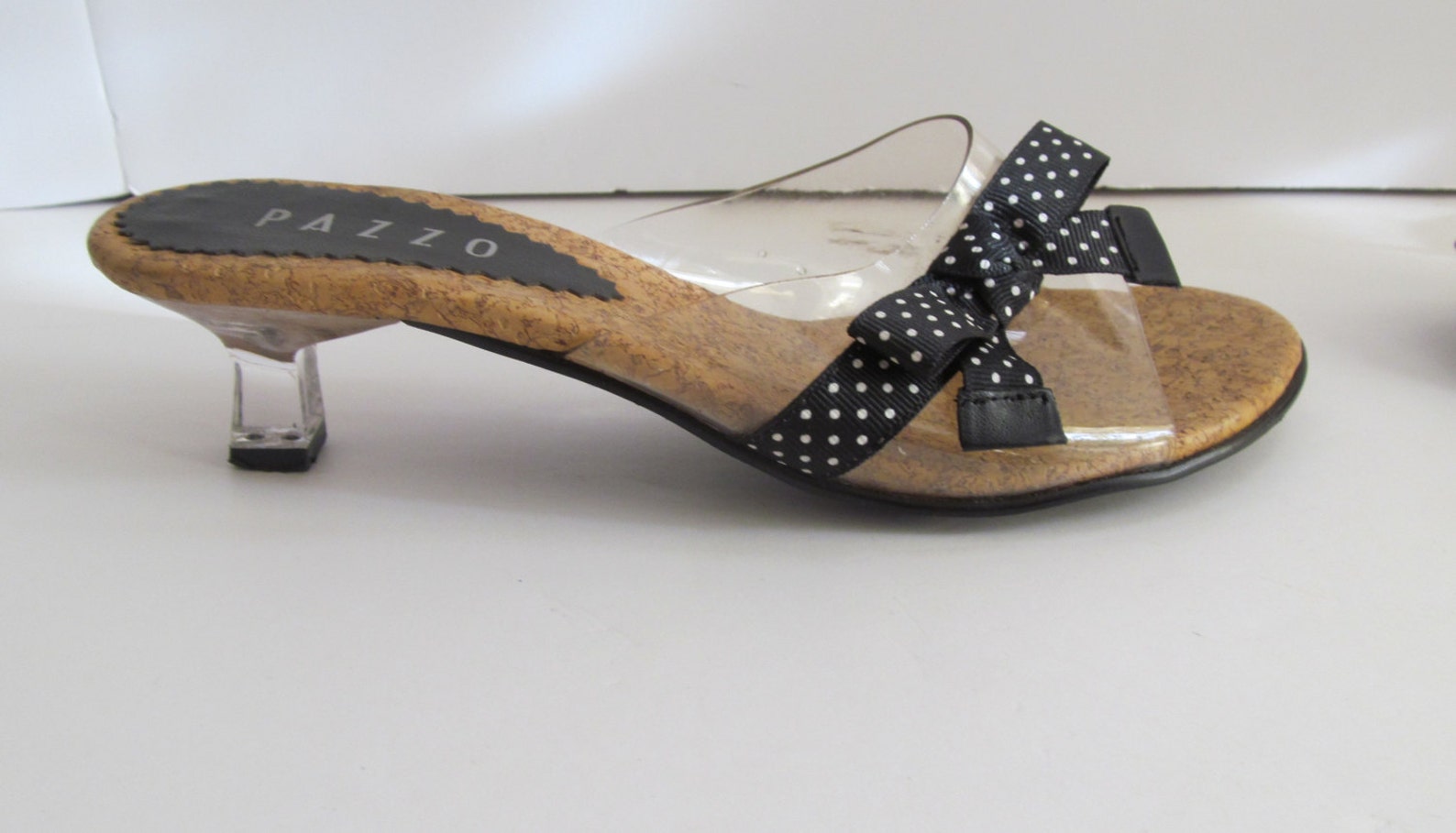 perspex kitten heel