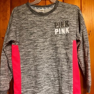 PINK Victoria&#39;s Secret Sweatshirt Pink Tie Dye Tops Pink VS Black Sweatshirt xs