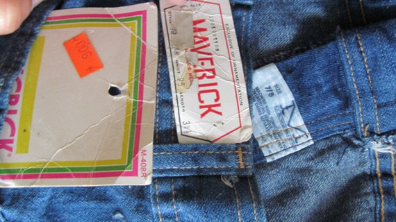 Rare NWT 1960s Maverick Jeans Bell Bottom Jeans 7… - image 5