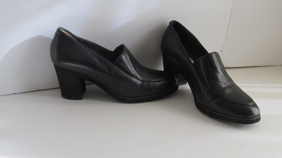 Sz 6 5 80s Classic Black Pump Shoes Jones Of Ny Classic Black Etsy