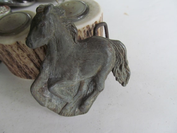 Antique Horse Belt Buckles Sand Cast Buckles Cowb… - image 2