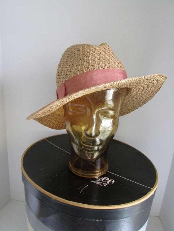 Beach Hat Womens Straw Hat Fedora Hat Panama Stra… - image 1