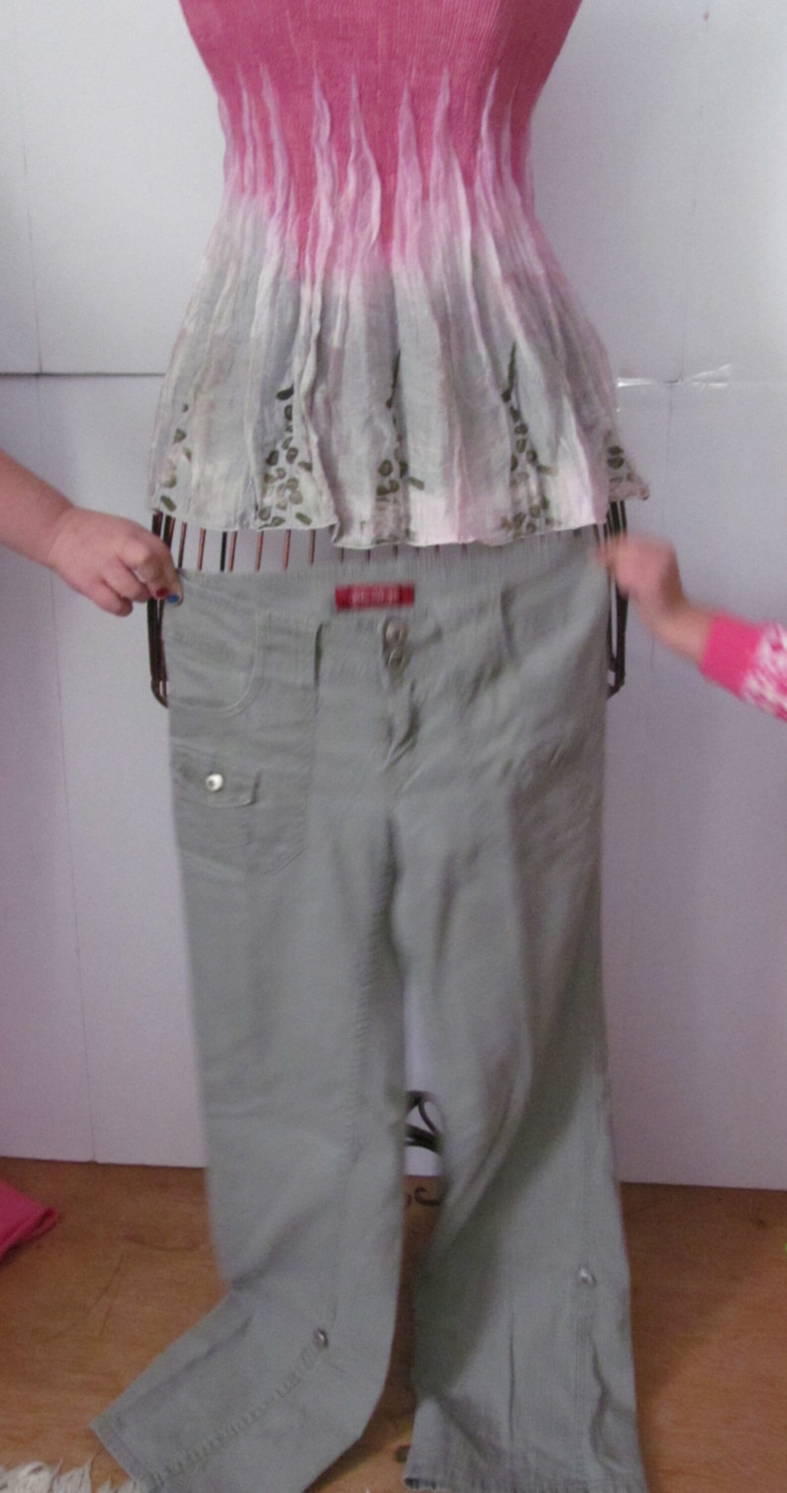 sage green capris