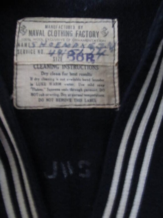 USA Navy Naval Clothing Factory Jacket Wool Jacke… - image 7