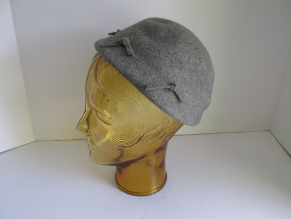 Vintage Grey wool Hat Gray Wool Hat Grey Wool Hat… - image 2