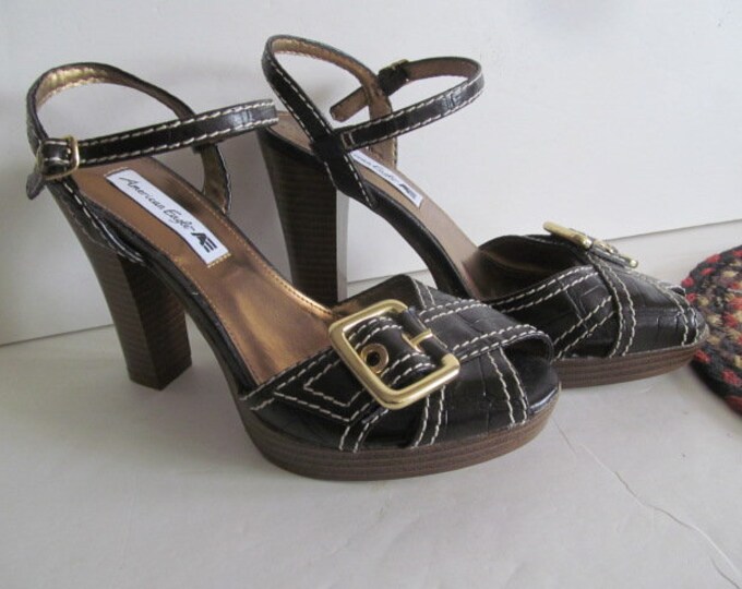 Brown High Heel Sandals Junior Prom Sandals Sz 6.5 Juniors Shoes Sz 6 1