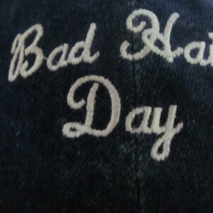 Blue Jean Bad Hair Day Hat Baseball Cap Joke Hairdresser Hat Jean Baseball Hat Dungaree Hat Wowens Ball Caps cosmetologist gifts for Hairdresser