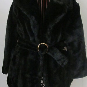 1920s 30s Jacket Black Teddy Bear Coat Union Made Clothing Black Faux Fur Coat Vegan Fur Jacket Art Deco Faux Jacket 1930s clothing props