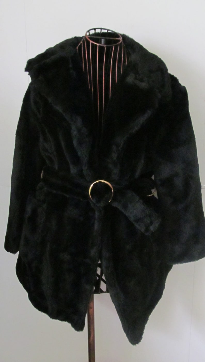 1920s 30s Jacket Black Teddy Bear Coat Union Made Clothing Etsy